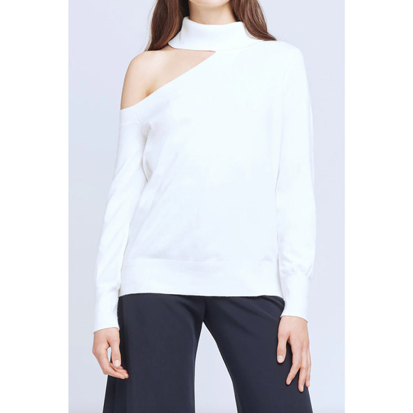 NWT L'Agence Easton One Shoulder Sweater SIze XL - Picture 1 of 15
